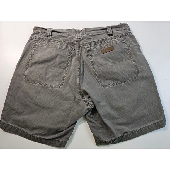 Cabelas size 38 rip stop active outdoor working shorts casual green chino ^ - Picture 2 of 6